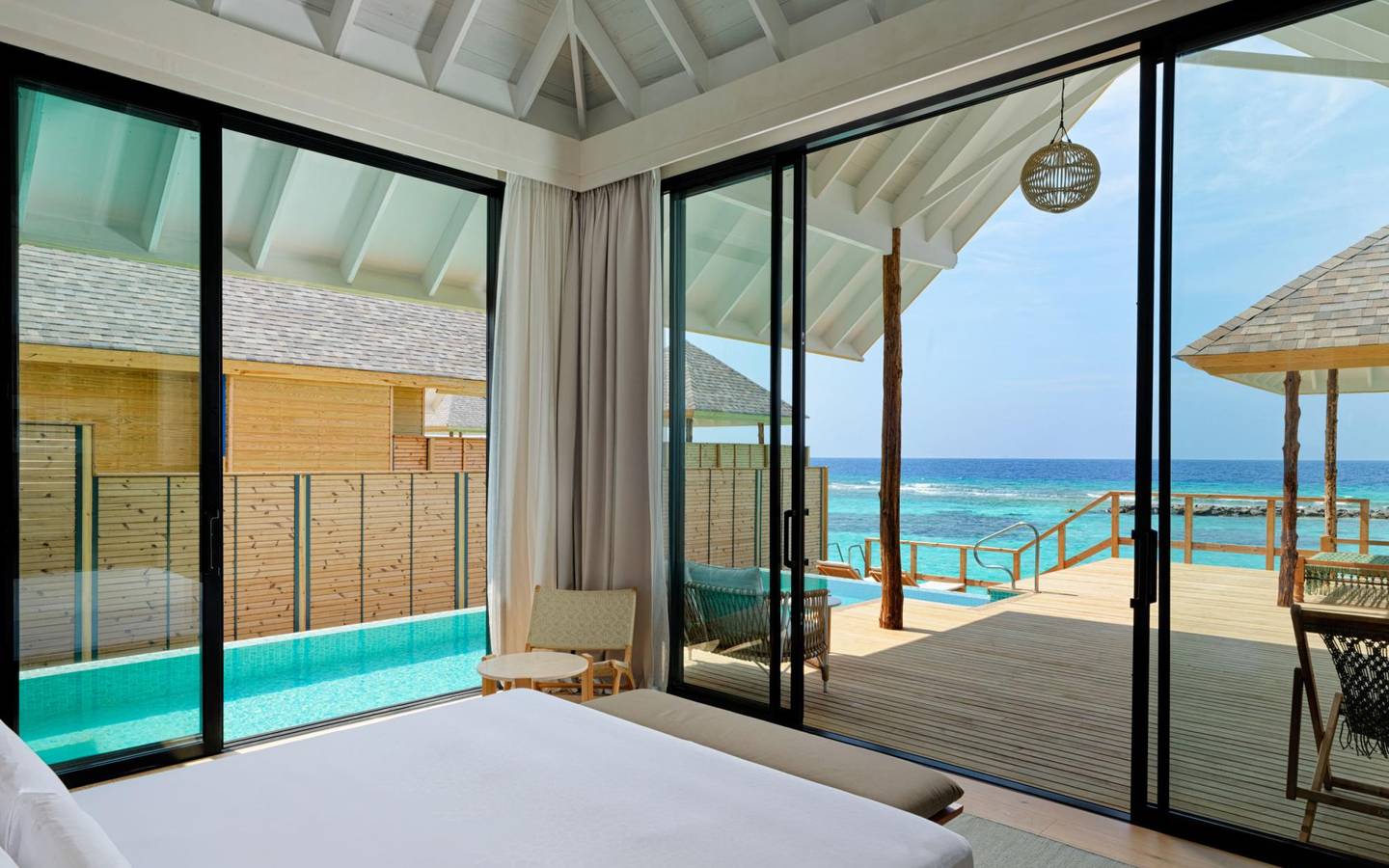 Deluxe Water Pool Villa, Lagunen Blick