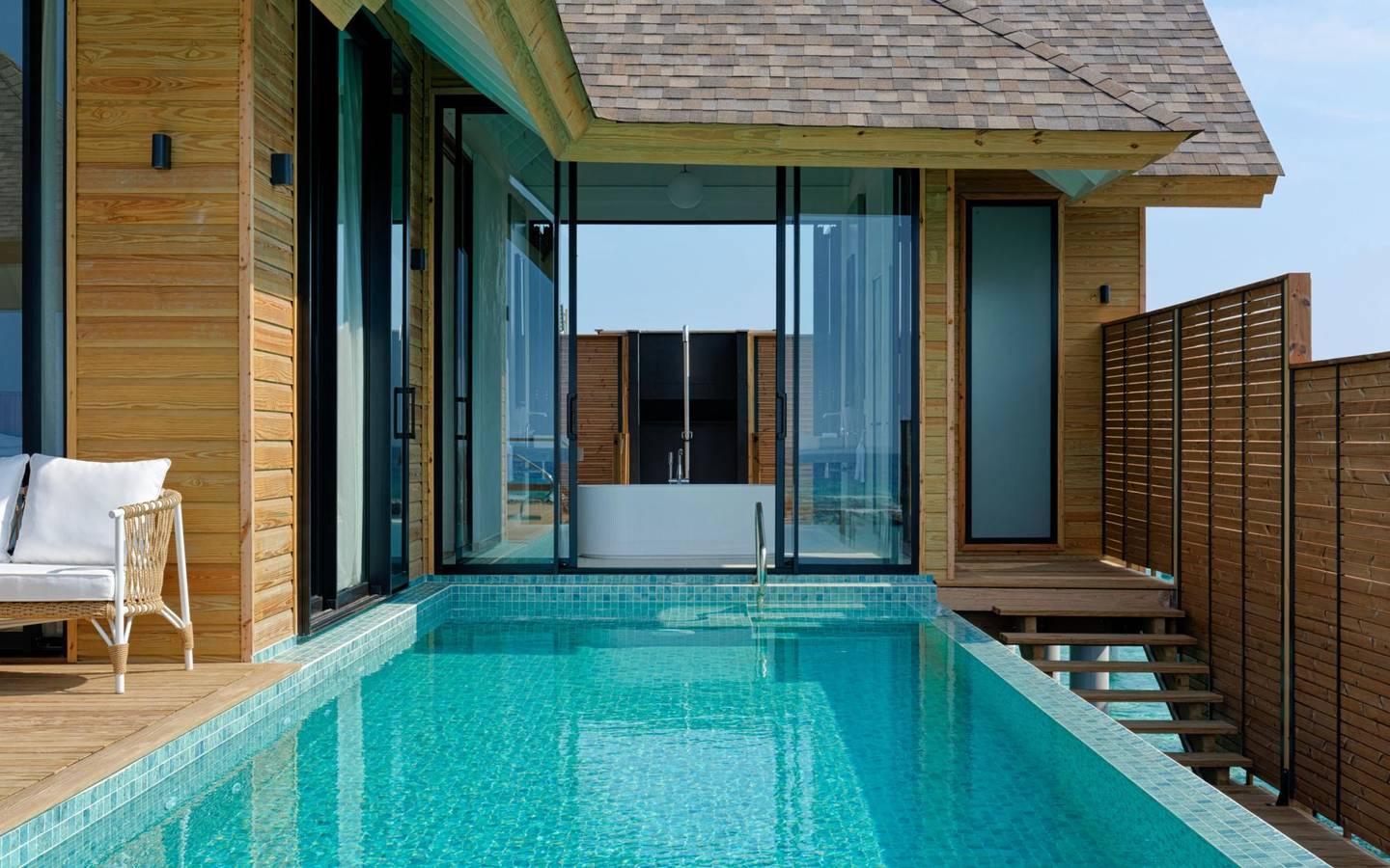 Deluxe Water Pool Villa, Lagunen Blick