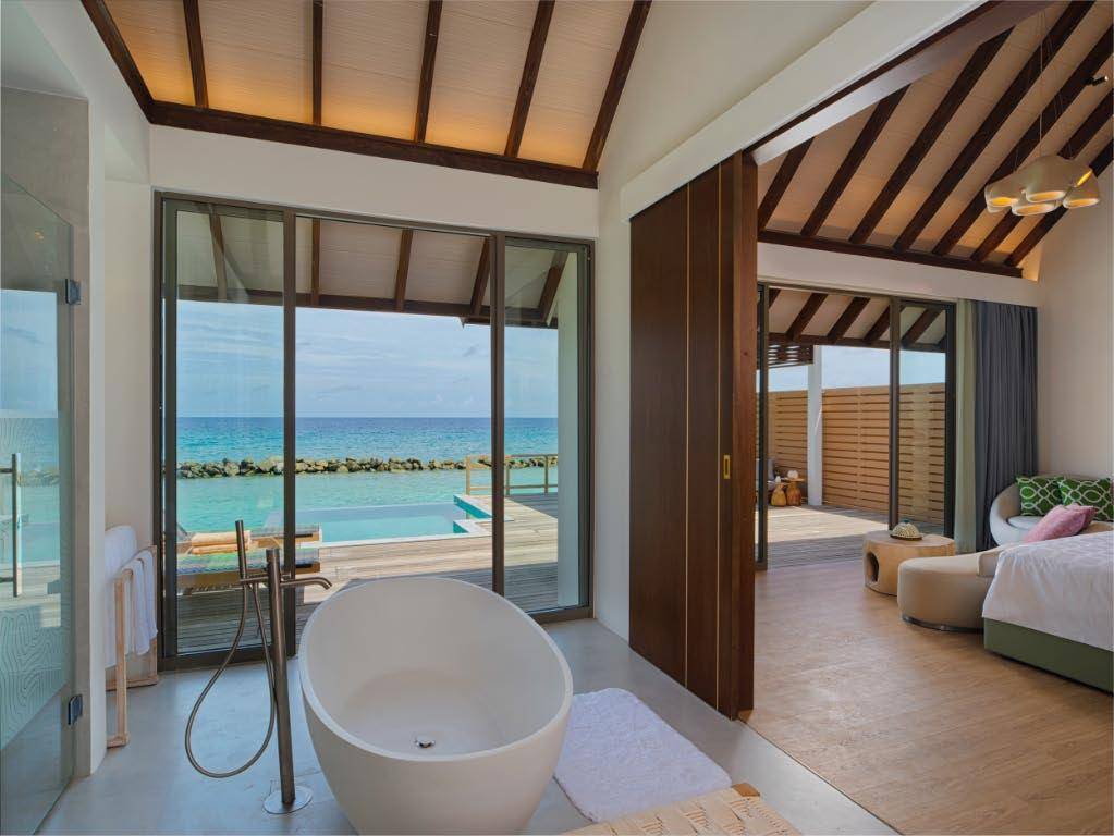Meyyafushi Maldives - Semi-Ocean Pool Villa - Badewanne