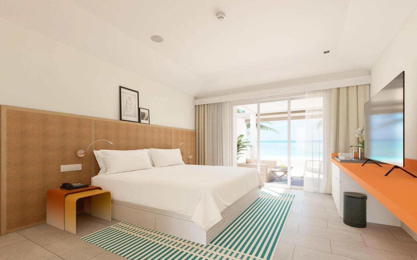3_Kandooma_Maldives_Family_Beach_Pool_Villa_Schlafzimmer