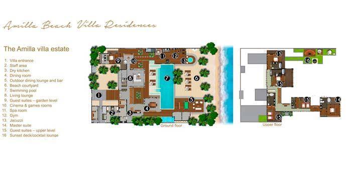 Grundriss, The Amilla Estate, Amilla Fushi, Malediven