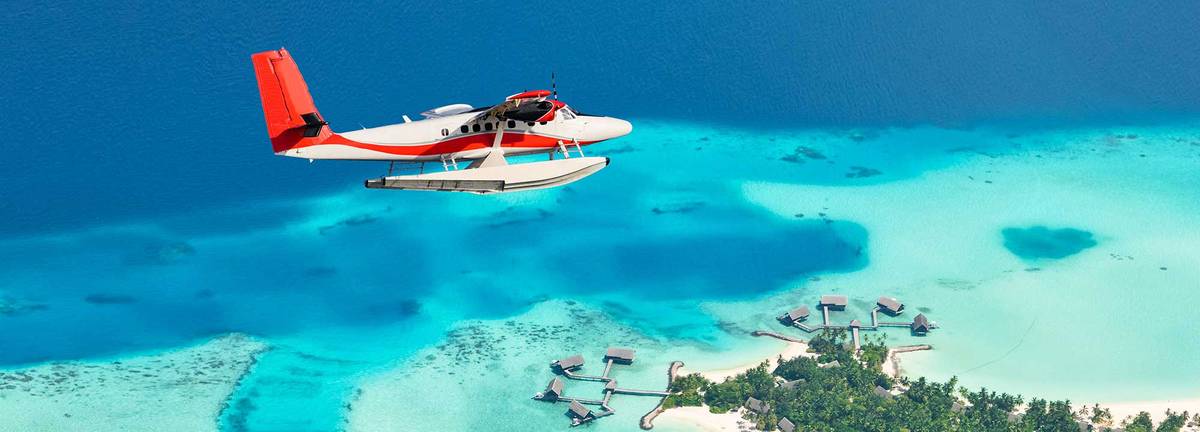 Transfer mit dem Wasserflugzeug