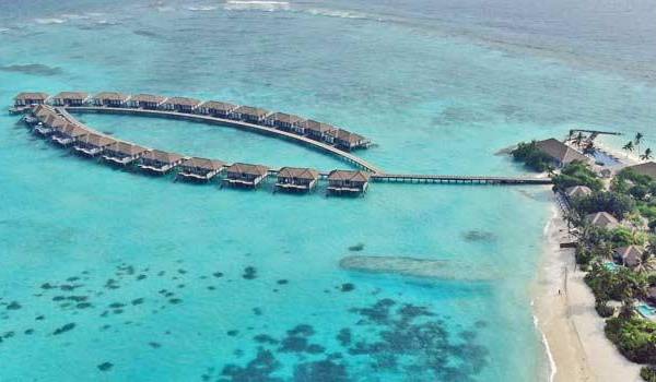 Drohnenaufnahme, Water Villa, Noku Maldives