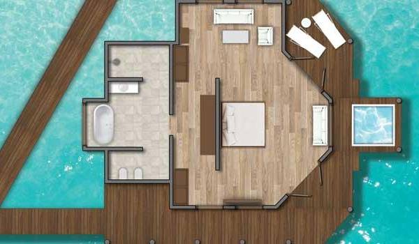 Two Bedroom Water Suite with Plungepool, Kihaa Maldives