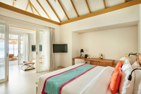 Sun Siyam Iru Veli, Malediven, Family Beach Villa with Pool, Schlafzimmer