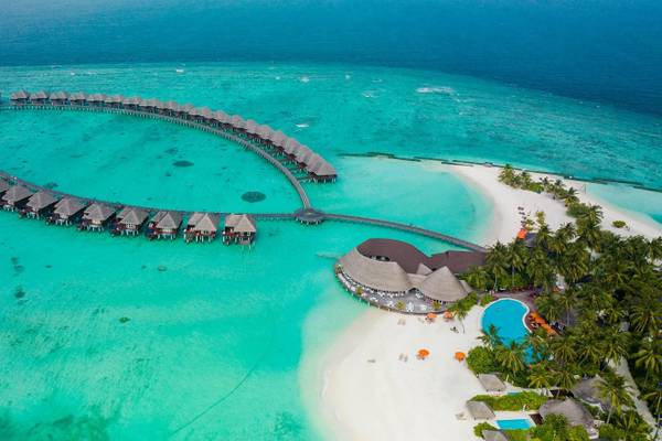 Sun Siyam Vilu Reef, Malediven, Resort von oben
