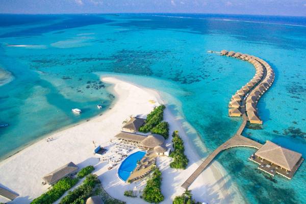 Cocoon Maldives, Slider, Aerial Pool