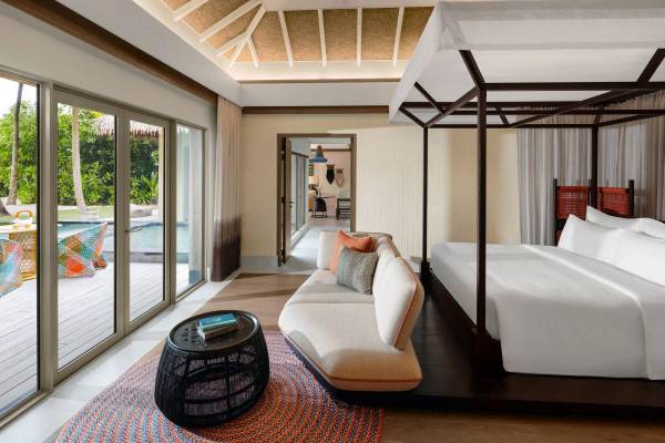 InterContinental Maldives Maamunagau Resort, Two Bedroom Family Beach Pool Villa, Schlafen