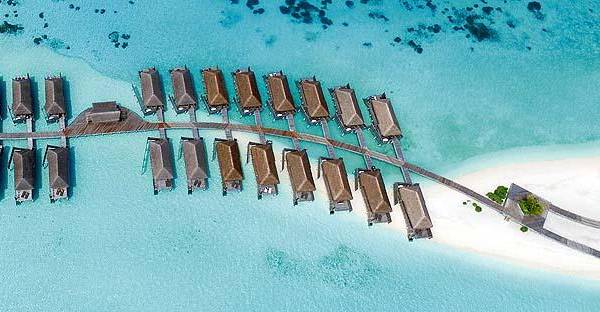 Vogelperspektive, Senior Water Villen, Constance Moofushi Resort, Malediven