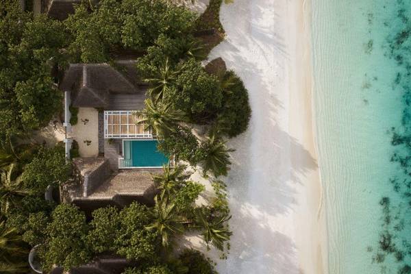 Six Senses Kanuhura, Two Bedroom Beach Villa with Pool, Luftaufnahme