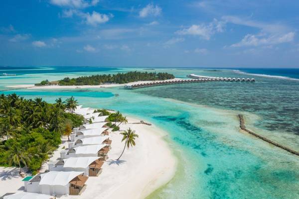 Cinnamon Hakuraa Huraa Maldives, Malediven, Platinum Beach Bungalow, Sicht von oben
