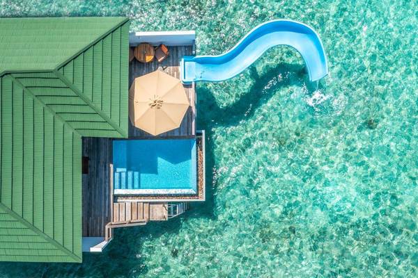 Siyam World Maldives, Malediven, Ocean Villa with Pool and Slide, Luftbild