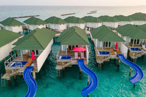Siyam World Maldives, Malediven, Water Villa with Pool and Slide, Außenansicht