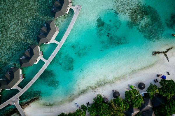 Cinnamon Dhonveli Maldives, Malediven, Overwater Suite, Luftbild