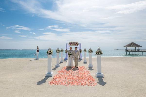 Le Méridien Maldives Resort & Spa, Malediven, Hochzeit am Strand