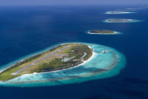 Ifuru Island Maldives, Malediven, Luftaufnahme Inseln