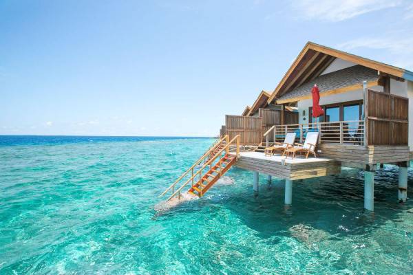 Reethi Faru Resort, Malediven, Water Villa, Außenansicht