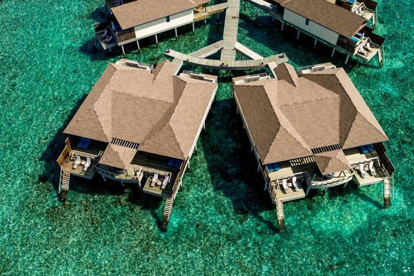 Reethi Faru Resort, Malediven, Two-Bedroom Water Villa Suite with Spa Tub, Luftaufnahme