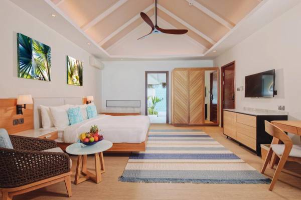 Nova Maldives, Malediven, Family Beach Villa, Schlafzimmer