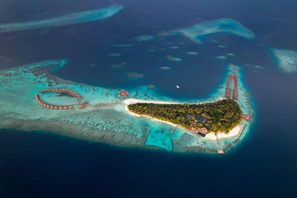 Coco Bodu Hithi, Malediven, Slider, Insel von oben