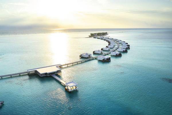 RIU Palace Maldivas, Malediven, Luftaufnahme Resort