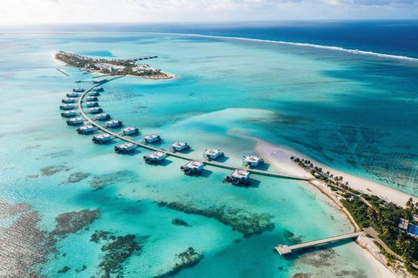 RIU Palace Maldivas, Malediven, Slider, Resort von oben