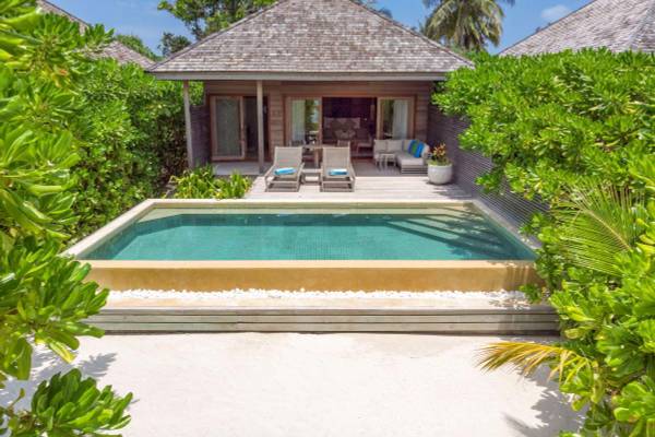 Hurawalhi Island Resort, Malediven, Beach Sunset Pool Villa, Außenansicht
