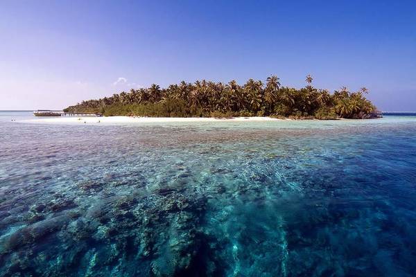 Lagune und Insel, Embudu Village, Maldives