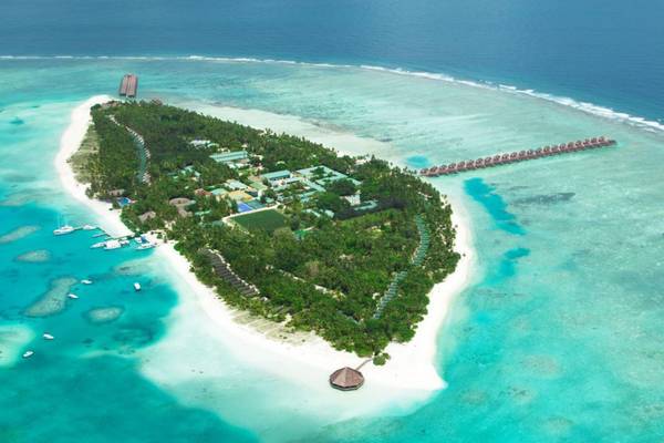 Meeru Island Resort, Malediven, Slider, Luftaufnahme Insel