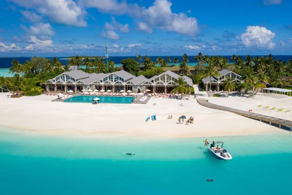 The Standard Maldives, Insel, Drohnenaufnahmen, Pool, Beach