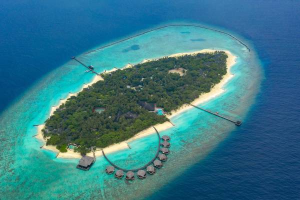 Adaaran Select Meedhupparu, Insel, Drohnenaufnahme