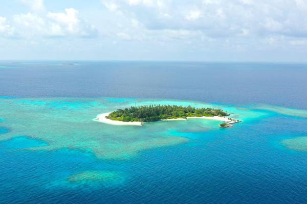 Makunudu Island, Aerial, Drohnenaufnahme