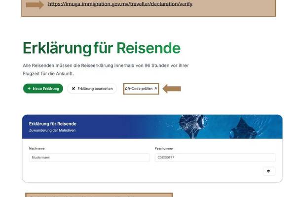 IMUGA - Einreiseerklärung - Ausfüllhilfe - MALEDIVEN.REISE