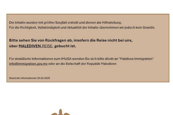 IMUGA - Einreiseerklärung - Ausfüllhilfe - MALEDIVEN.REISE