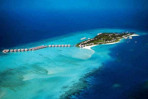 Vogelperspektive, Four Seasons Resort Maldives at Landaa Giraavaru