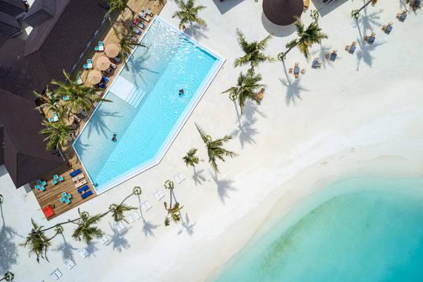Sun Siyam Olhuveli, Malediven, Dream Bar, Luftbild