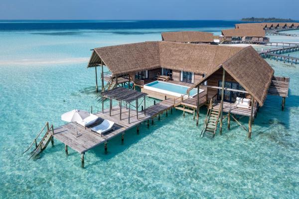 2 Bedroom Sunset Water Villa mit Pool, COMO Cocoa Island
