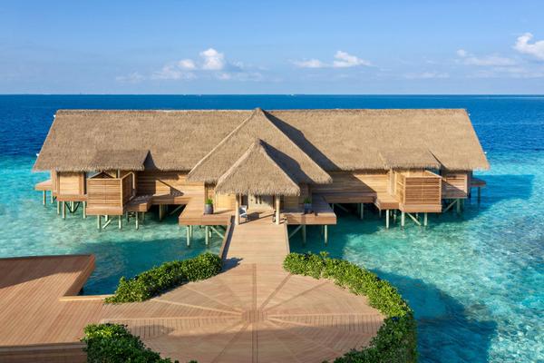 Aerial - 2 Bedroom Overwater Villa with Pool, Waldorf Astoria Maldives Ithaafushi