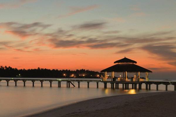 Sunset am Steg, Kihaa Maldives