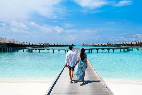 Steg, Wasservillen | Anantara Kihavah Villas