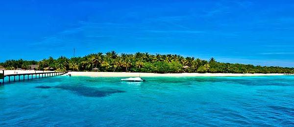 Inselpanorama, Reethi Beach Resort, Malediven