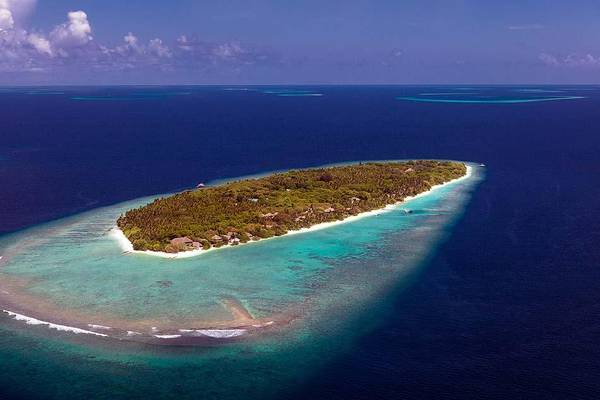 Luftaufnahme, Soneva Fushi, Maledives