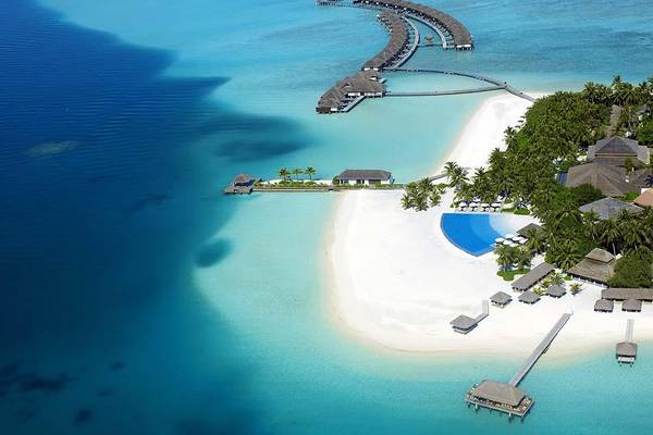 Inselansicht von oben, Velassaru Maldives