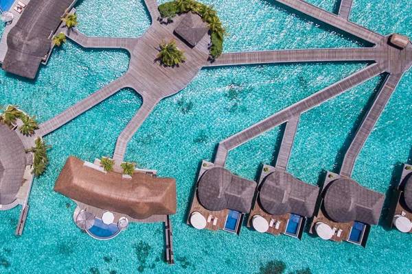 Luftaufnahme Wasservillen, W Retreat & SPA MaldivesW_Maldives_3