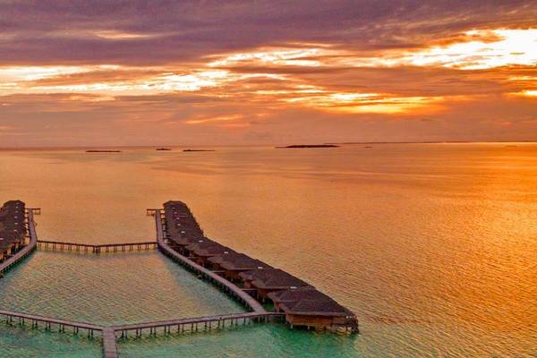 Sonnenuntergang, Medhufushi Island Resort