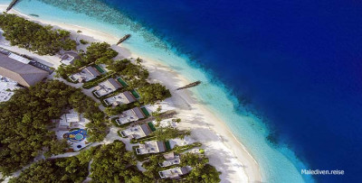 Blick auf die Family Beach Villa with Pool, Emerald Maldives