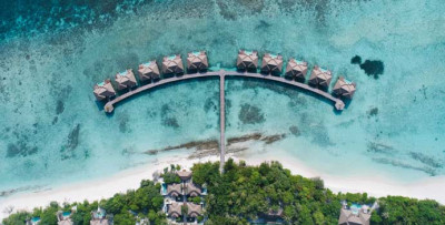 Drohnenaufnahme, Water Sunset Pool Villa, Noku Maldives