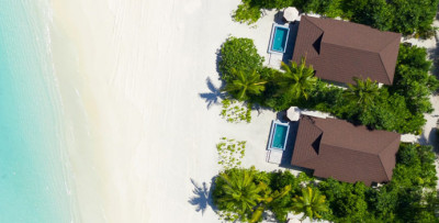 Luftaufnahme, Lagoon Beach Villa | The Standard Maldives