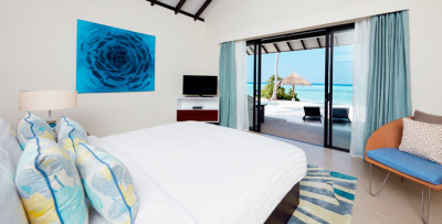 Schlafzimmer, Standard Beach Villa | Amari Havodda, Malediven