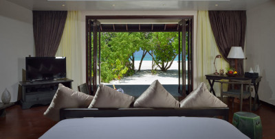 Ausblick, Sunset Deluxe Beach Villa, Atmosphere Kanifushi Maldives 